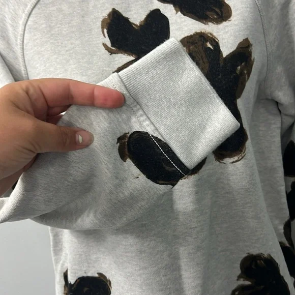 Marc by Marc Jacob’s Lunar Rock Melange Grey & Brown Flower Sweatshirt Medium - Picture 5 of 8